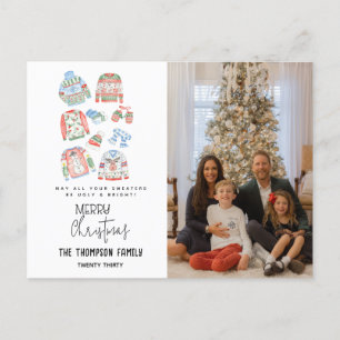 Leuke lelijke trui vrolijk kerstfeest vakantie fot feestdagenkaart