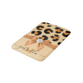 Leuke Leopard Print en Bow Badmat (Gekanteld)