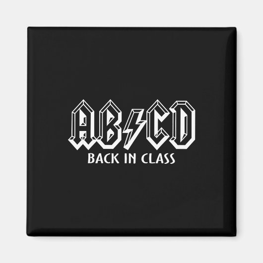 Leuke leraar ABCD Rocks terug naar school terug in Magneet (Voorkant)