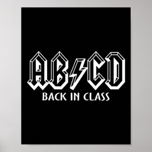 Leuke leraar ABCD Rocks terug naar school terug in Poster