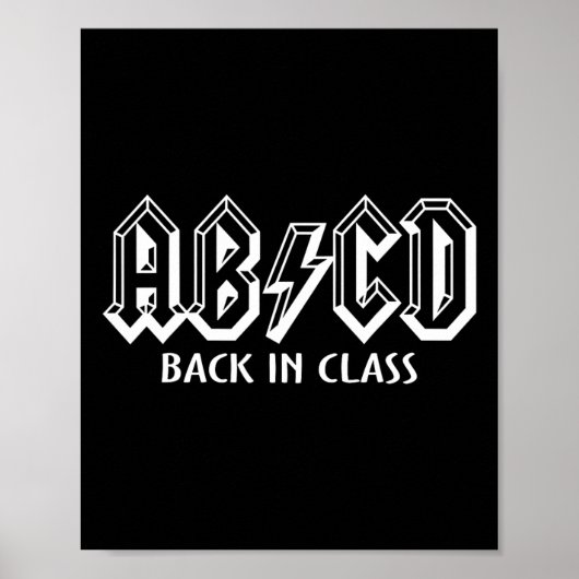 Leuke leraar ABCD Rocks terug naar school terug in Poster (Voorkant)