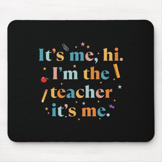 Leuke leraar citeren zijn ik hoi ik ben de leraar  muismat (Voorkant)