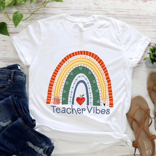 Leuke leraar Vibes Rainbow Inspirivity T-shirt