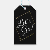 leuke LET'S GO! lettering | Cadeaulabel (Voorkant)