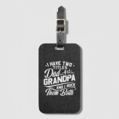 Leuke Leuke Retro Typografie Papa Opa Gift Bagagelabel (Voorkant (verticaal))