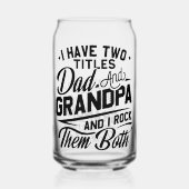 Leuke Leuke Retro Typografie Papa Opa Gift Blikvorm Glas (Voorkant)