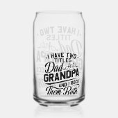 Leuke Leuke Retro Typografie Papa Opa Gift Blikvorm Glas (Achterkant)
