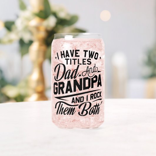 Leuke Leuke Retro Typografie Papa Opa Gift Blikvorm Glas (Insitu (Huwelijk))