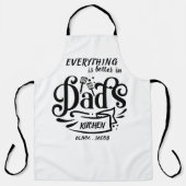 leuke leuke retro typografie vader grootvader naam schort (Voorkant)