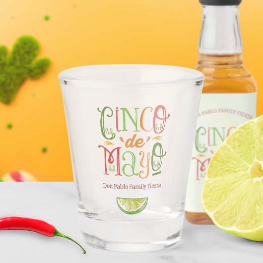 Leuke levendige Cinco de Mayo Fiesta Party Shot Glas