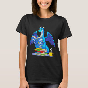 Leuke lezende boeken Draak Boekliefhebber Boekenwu T-shirt