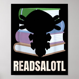 Leuke lezer axolotl liefhebber van lezen boekworm poster