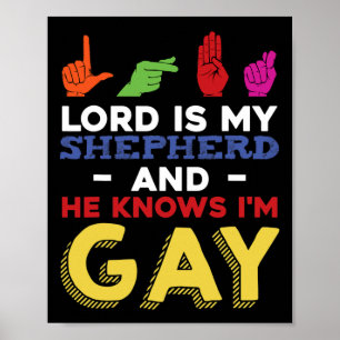 Leuke LGBT Gay Pride Maand Bewustzijn ASL Sign Lan Poster