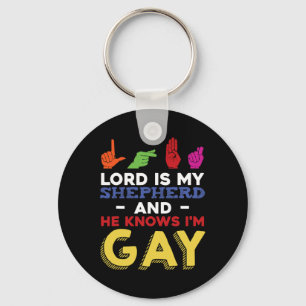 Leuke LGBT Gay Pride Maand Bewustzijn ASL Sign Lan Sleutelhanger