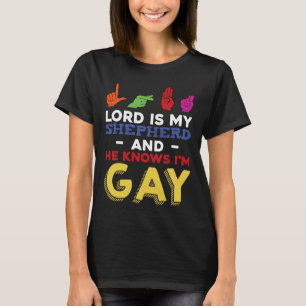 Leuke LGBT Gay Pride Maand Bewustzijn ASL Sign Lan T-shirt