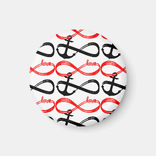 Leuke Liefde en Anker Infinity Symbolen Magneet