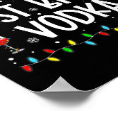 Leuke lieve kerstman breng gewoon wodka kerstpyjam poster (Hoek)