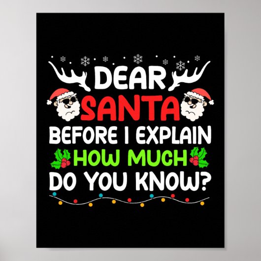 Leuke lieve kerstman Ik kan Kerstmis uitleggen voo Poster (Voorkant)