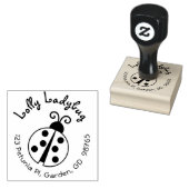 Leuke lieveheersbeestje retour adres stempel voor  (Gestempeld)
