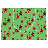 Leuke lieveheersbeestjes, harten en vreugdetekst o groot cadeauzakje (Voorkant)