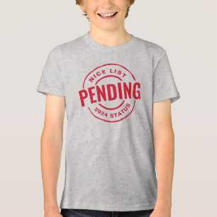Leuke lijst grappige rode kerst Tri-Blend shirt