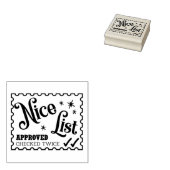 Leuke lijst Kerst Kaart Envelope Santa Stamp Rubberstempel (Gestempeld)