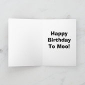 Leuke Lil' koe verjaardagskaart Kaart (Binnen)