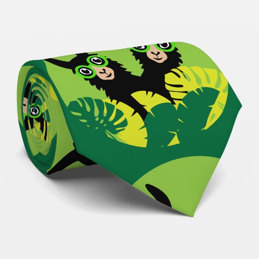 Leuke Llama Alpaca Beste Vrienden Stropdas (Opgerold)