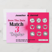 Leuke Lotto Scratch Off Save the Date Aankondiging (Voorkant)