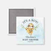 Leuke luiaard Baby shower Favor Magnet Magneet (Voorkant / Achterkant)