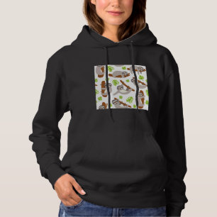 Leuke luiaard bladeren hoodie