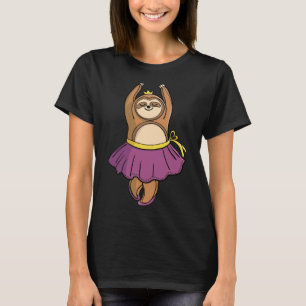 Leuke luiaard danser meisje dansen ballet perezoso t-shirt