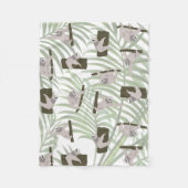 Leuke luiaard dierlijk patroon in wild bos fleece deken (Voorkant)