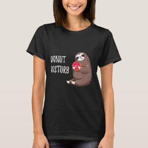 Leuke luiaard eet een donut grappige T-shirt