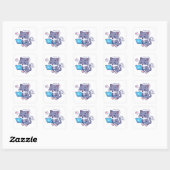Leuke luie student - misschien ga ik morgen studer vierkante sticker (Vel)