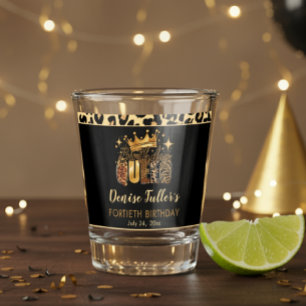 Leuke Luipaard Verjaardag Koningin Veertig Verjaar Shot Glas