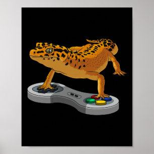 Leuke luipaardgekko baardagaam cadeau kinderen Coo Poster