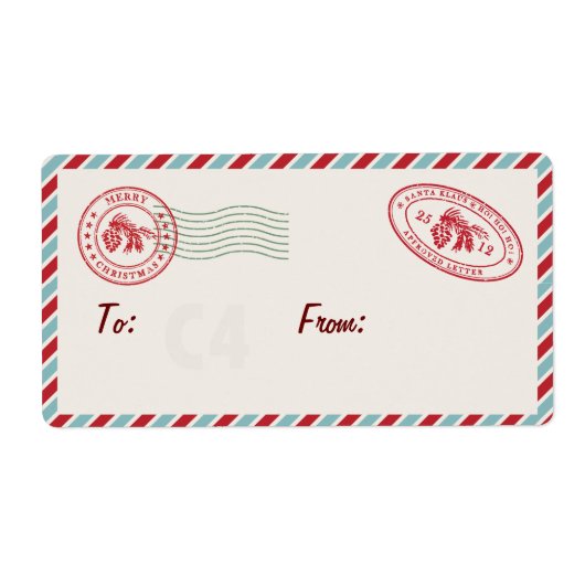 Leuke Mail Holiday Gift Label (Voorkant)
