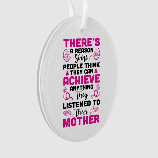 leuke mam-sentiment voegt tekst kerstversiering to ornament (voorkant)