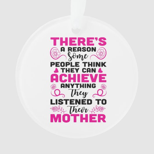 leuke mam-sentiment voegt tekst kerstversiering to ornament (voorkant)