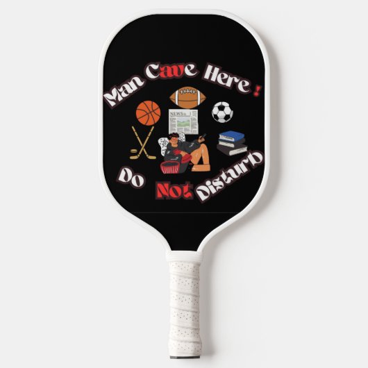Leuke Man Grot Hier Pickleball paddle (Voorkant)