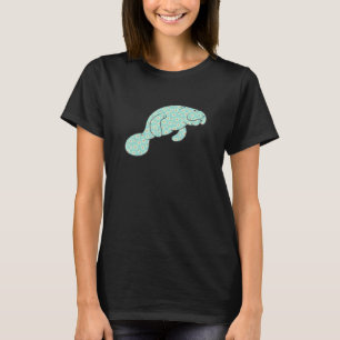 Leuke Manatee Zee Koe Daisy Flower Print voor Dame T-shirt
