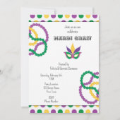 Leuke Mardi Gras Party uitnodiging (Voorkant)