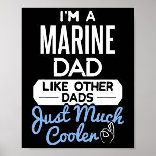 Leuke Marine Papa Vaderdag Cadeau Poster