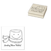Leuke Marshmallow Vakantie of Kerstmis Rubber Stam Rubberstempel (Gestempeld)