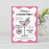 Leuke Martini Party Uitnodigingen voor 30e Verjaar (Staand voorkant)