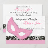 Leuke Masquerade feest uitnodiging (Voorkant / Achterkant)