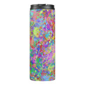Leuke meerkleurige verfspatten thermosbeker (Achterkant)