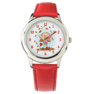 Leuke meisjes herfst herfst herfst bladeren polsho horloge