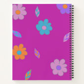 Leuke meisjes retro bloem notitieboek (Achterkant)